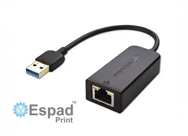 اتصال پرینتر به شبکه وای فای بوسیله کابل USB به Ethernet cable